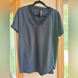 Athleta Black Short Sleeve V-Neck Tee